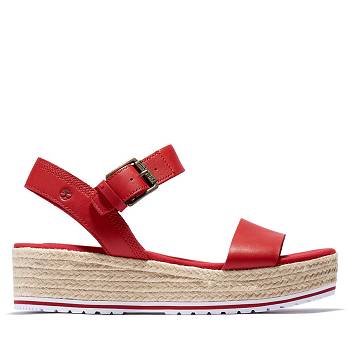 Timberland Santorini Sun Ankle Strap - Cervene Sandale Damske, T0578SK